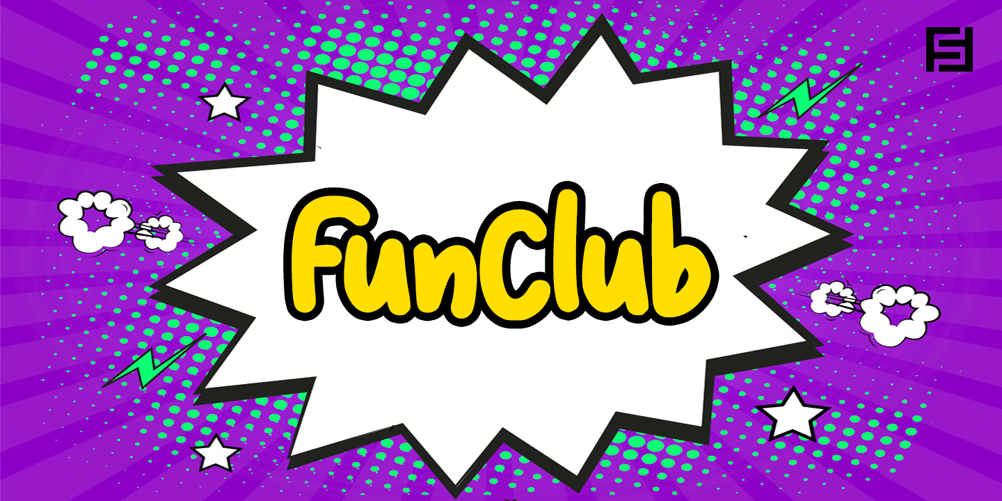 Beispiel einer Fun Club Regular-Schriftart